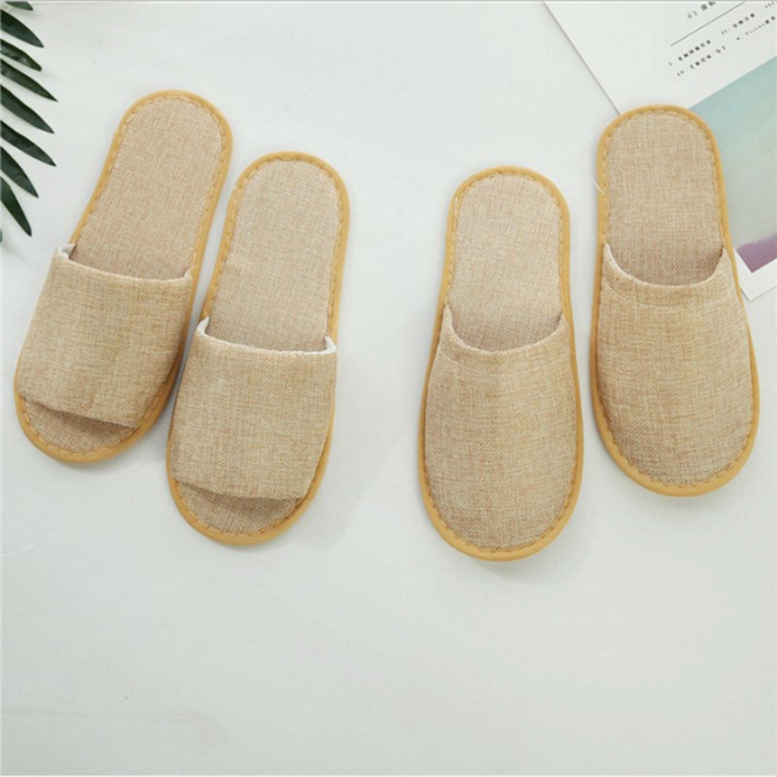 arthomer 10 Pair Unisex Foldable Slipper with Storage Bag, Comfortable and Space Saving/Suitable for Home, Travel, Hotel, Business Trips, Accommodation, in Flight