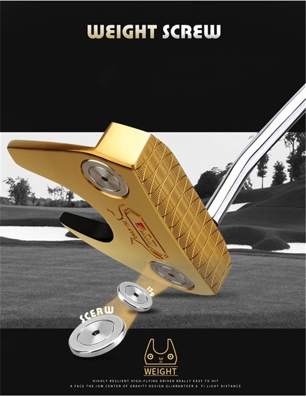 Putter de golf con eje de acero integrado CNC con cubierta para la cabeza, perfecto para hombres y mujeres