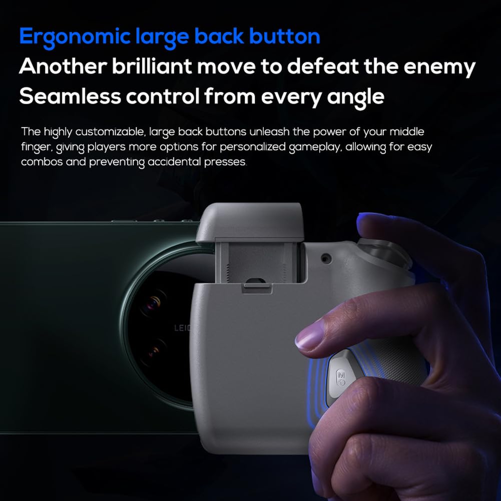 ABS Mobile Gamepad per Android per iOS One-Click ABS Mobile Gamepad | Pulsante di accensione one-clic, precisione del joystick, materiale ABS, compatibile con , design bianco