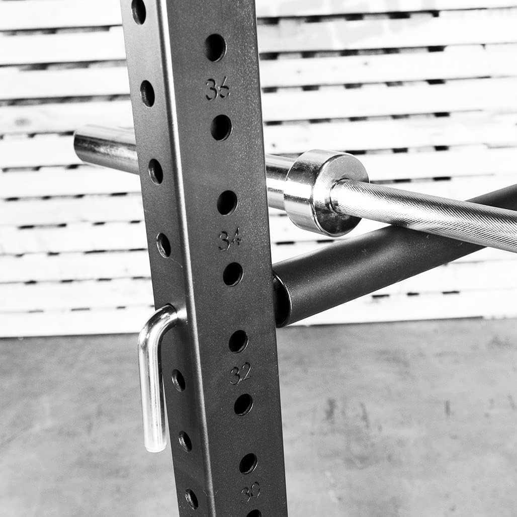 Rugged Fitness (Y256) Rugged Half Rack Pin and Pipe Safeties Attachment, Only Compatible with Y120 Rugged Maverick Half Rack
