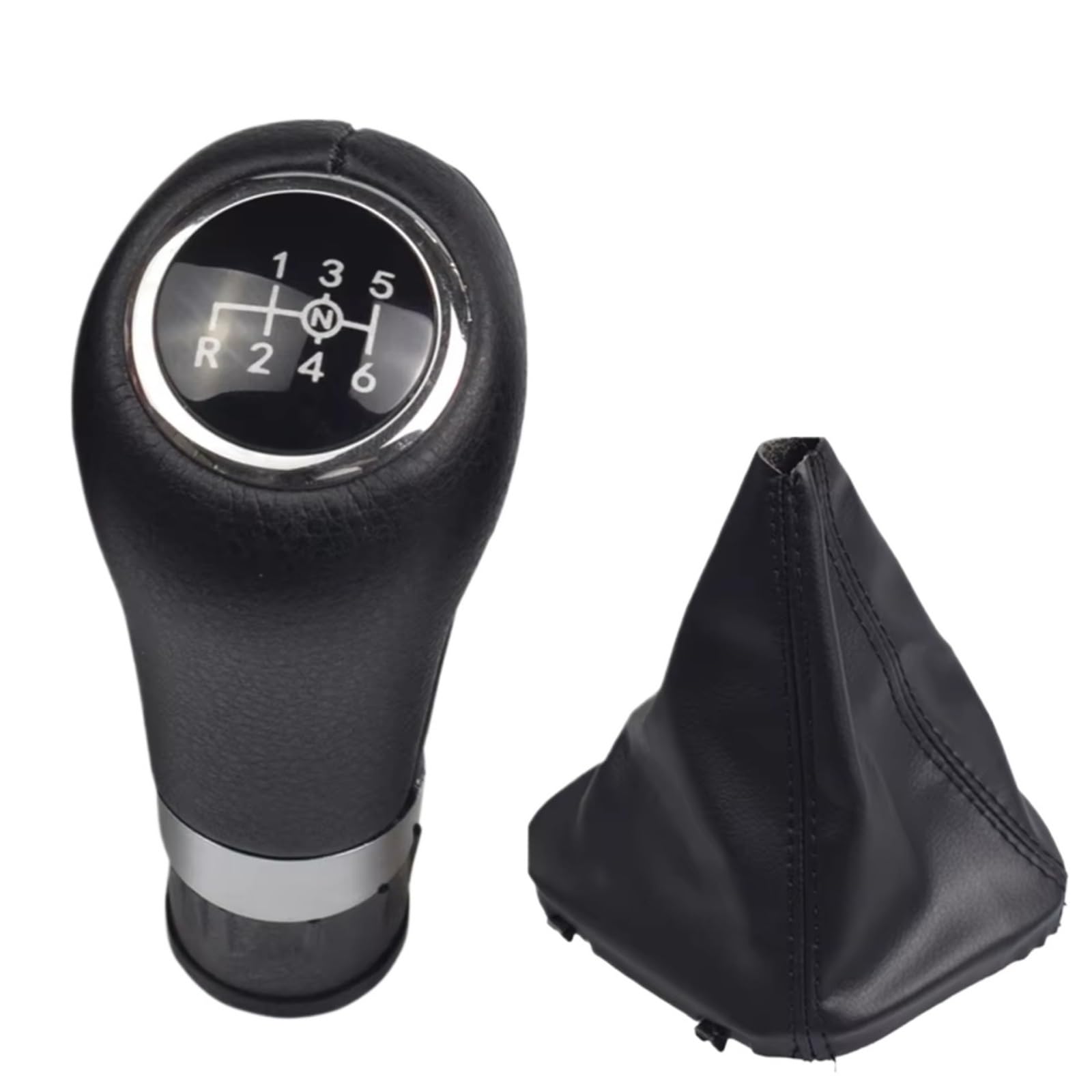 HILLAR Car Gear Stick Knob for Benz W203 S203 CL203 W209 W204 C204 C63 C300 C250 W207 A207 W212 6 Speed Manual Gear Shift Knob Shifter Gearstick(Black-6-DO-14.5)