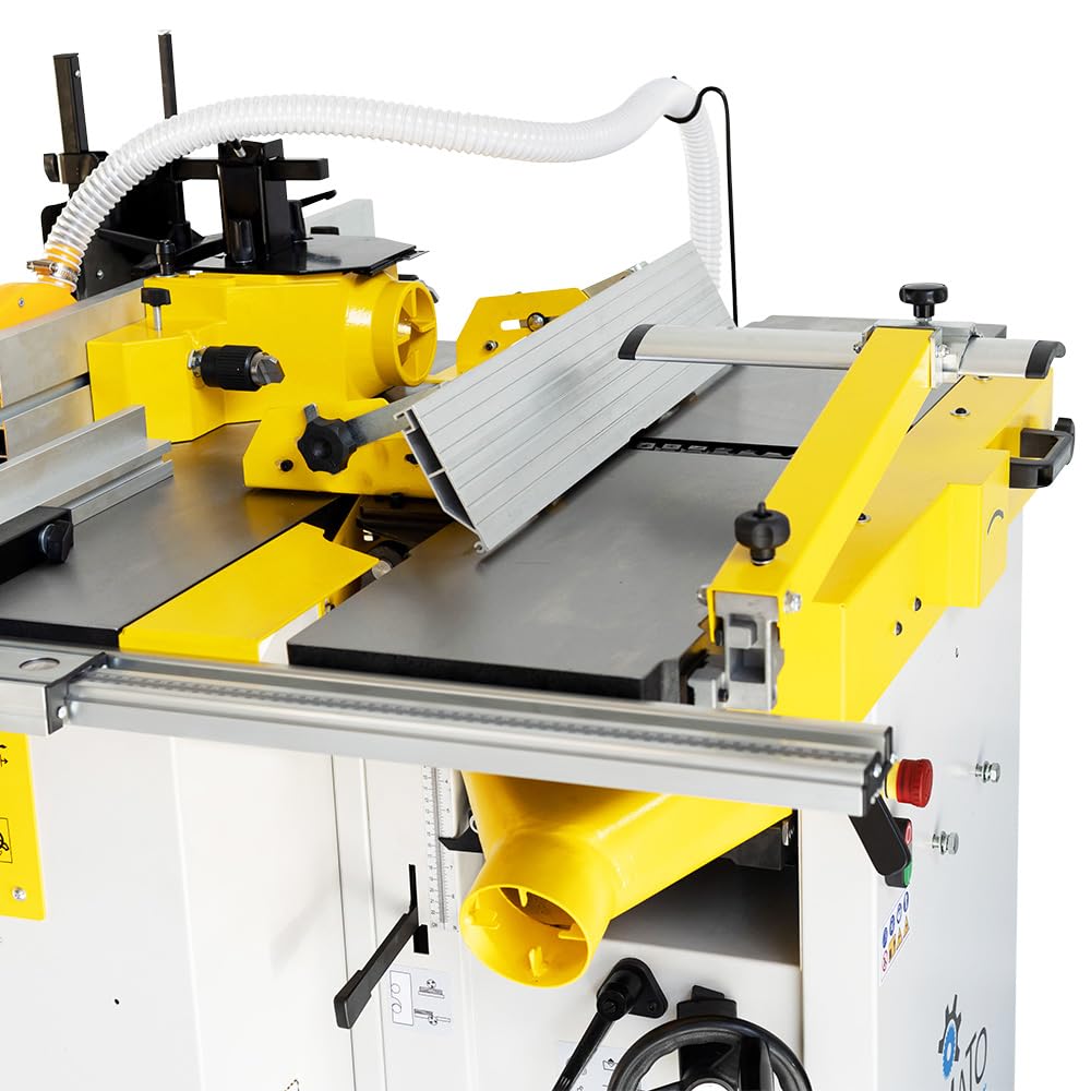 BAMATO BMK5-1300PRO Mehrfachkombination | 5-in-1 Holzbearbeitungsmaschine mit Spiralmesser | 400V | Hobel, Fräse, Säge & mehr | Hobelmaschine Fräsmaschine Kombigerät