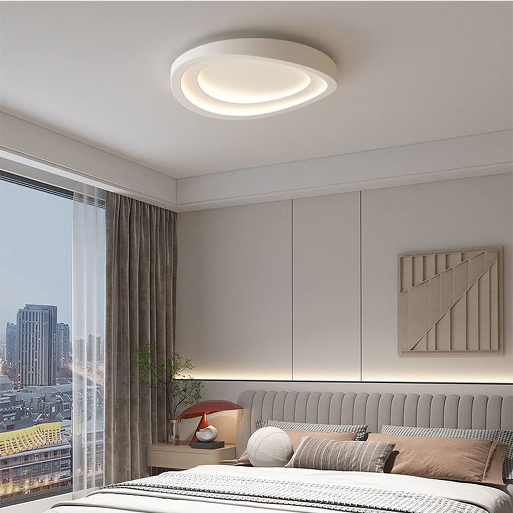 JMEDIC Plafonnier LED À Installation Intégrée en Métal De 19,7 Pouces, Lumière Chaude 3000K, Plafonnier Moderne À Économie, Luminaires De Décoration De Plafond pour Chambre À Coucher, Bureau