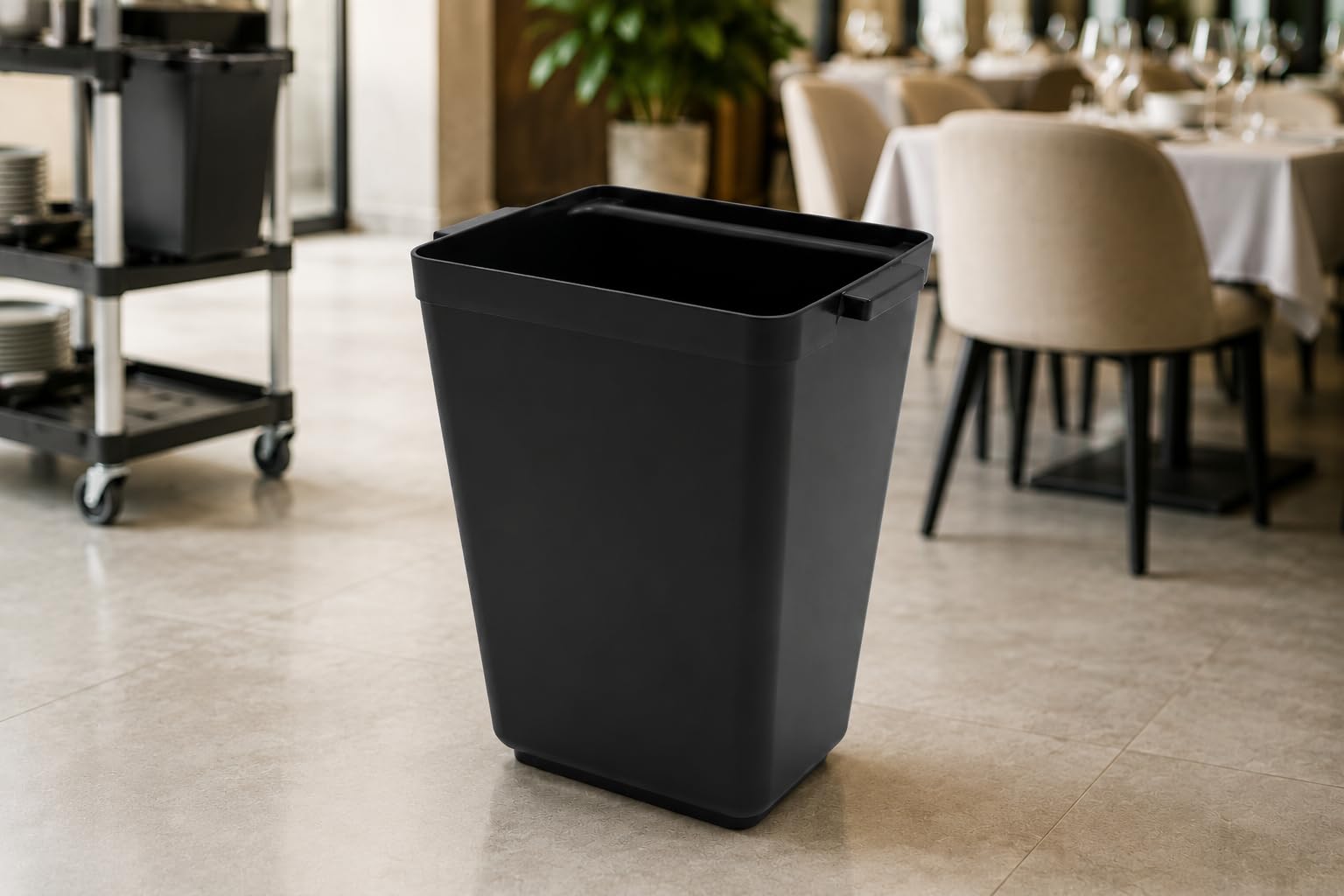 Cubeta de Desechos Cuarz para Carro Camarera, 38x23,5x53 cm | Accesorio Desmontable, Para Residuos y Utensilios, Hostelería Profesional