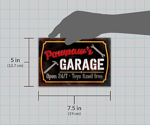 Miniatura 7 de StudioR12 - Letrero de garaje del abuelo  7.5 x 5 pulgadas  Regalo para el abuelo que lo tiene todo  El mejor regalo para el abuelo de parte de su