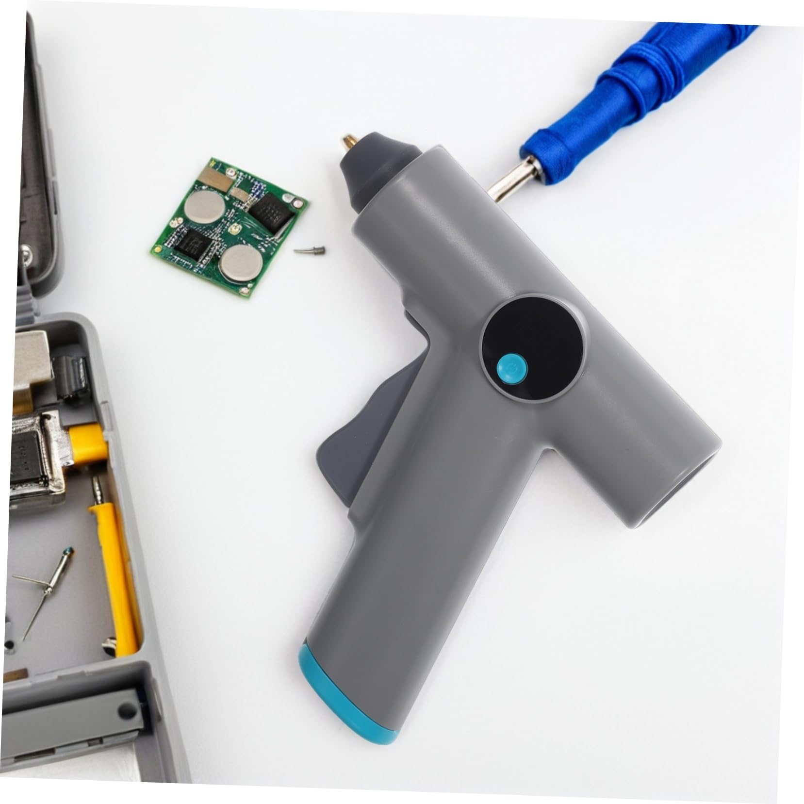 POPETPOP Pistola de Pegamento Termofusible Eléctrica Pistola de Pegamento Recargable con Visualización de Temperatura para Manualidades Proyectos Escolares y Reparaciones de Carpintería