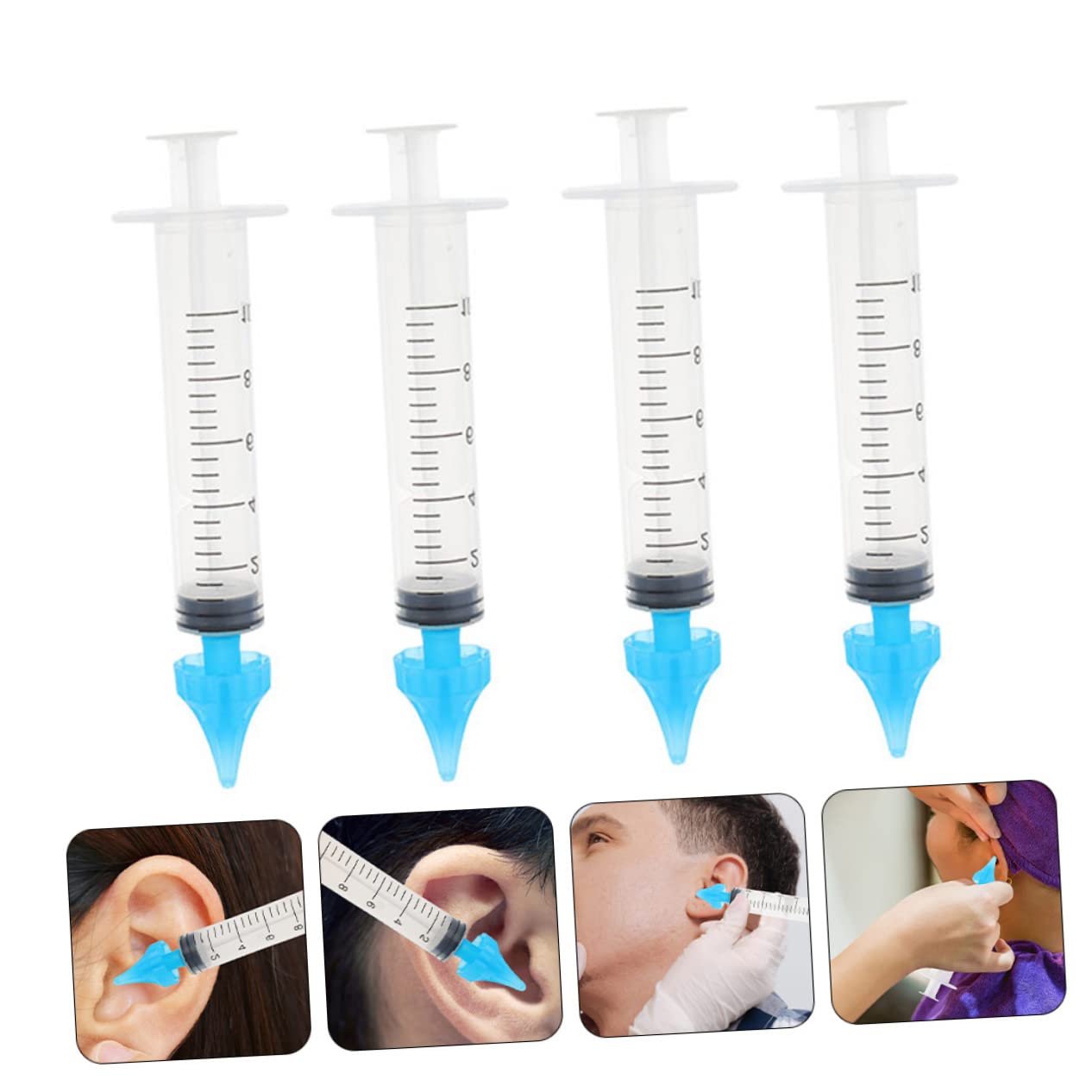 Healeved 5 Sätze Ohrenreiniger Ohrreinigungsspritze Werkzeug Zum Entfernen Von Ohrenschmalz Ohrenschmalzentfernen Ohrenschmalz Entfernen Ohrspritzen-unterlegscheibe Ohrenspüler 4 Stück * 5