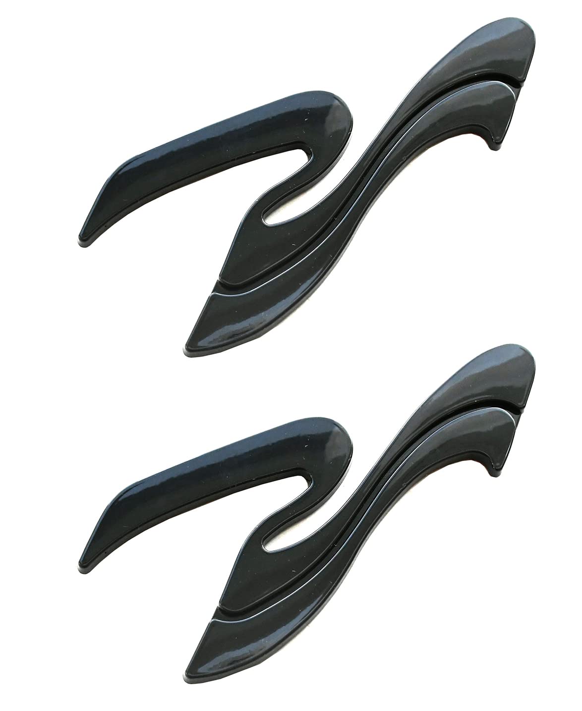 ISIKUKU2pcs New SR Wave Logo 3D Badge Emblem Replacement for SEA RAY SEARAY Part Nameplate 205575 SR (Glossy Black)