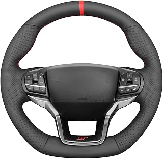MEWANT Stitch On Custom Fit Steering Wheel Cover for Ford Explorer