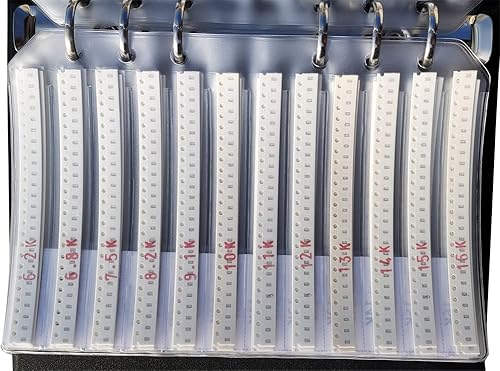 Miniatura 8 de 0805 0R ohmios - 20M ohmios 178 valores (25 unidsvalor) 5% Todas las series SMD Resistor Combo Sample Book Kit SMT Pack Box Book