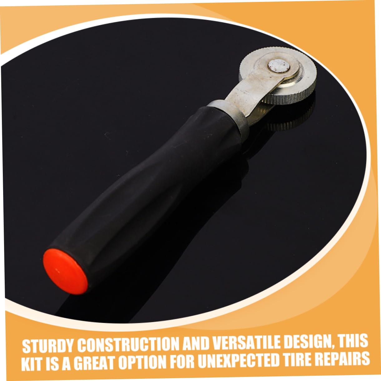 Kit Riparazione Pneumatici Auto e Bicicletta Strumenti Compatti e Robusti Rulli per Toppe Pressore e Spatola Facile da Trasportare e Usare per Manutenzione Gomme