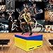 Matladin Folding Gymnastics Cheese Wedge Incline Mat, Gym Fitness Tumbling Skill Shape Mat for Kids Girls Home Training Exercise (55
