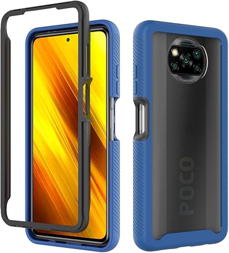 Funda compatible con Xiaomi Poco X3 NFC, compatible con Xiaomi Poco X3 ProPoco X3 Case 2 en 1 Funda protectora de doble capa para teléfono, color