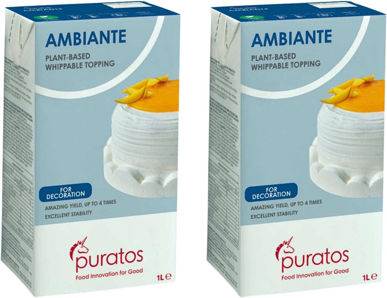Puratos Nata Vegetal Ambiante 1L Apta para Montar Sin Lacteos Profesional Reposteria Decoracion