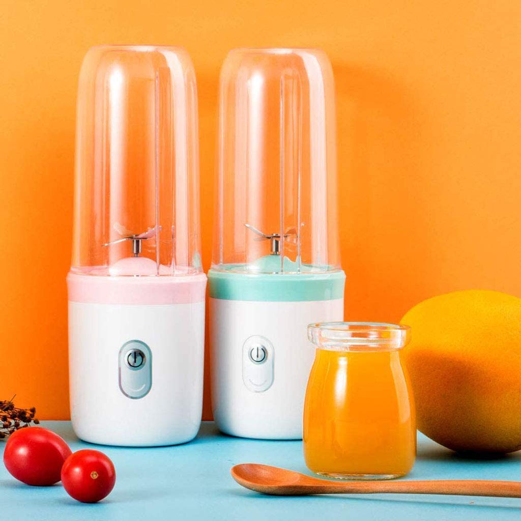 Portable Mini Presse-Agrumes électrique USB Charge électrique jus Tasse Fruits mélangeur Multifonction métal (A (Lot de 2))