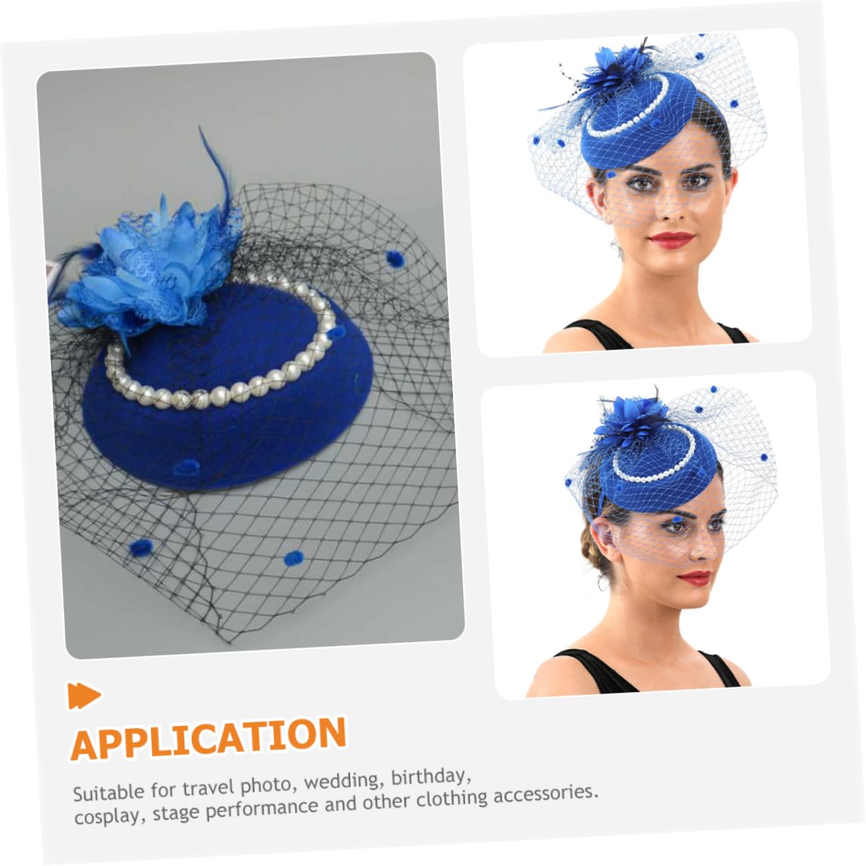 GALPADA 5pezzi Fascinator Sposa con Perle e Piume Accessorio Elegante per Matrimoni Feste e Occasioni Speciali Copricapo Vintage per Donne Comodo e Leggero Design Unico per Look Glamour