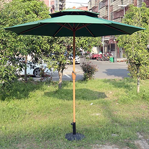 Parasol de patio exterior con manivela sombrilla jardín 9 pies 3