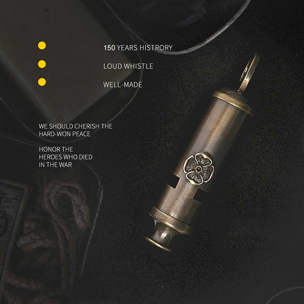 Gwizdek awaryjny, gwizdek bezpieczeństwa, pomarańczowy metalowy gwizdek survivalowy, gwizdek pokoju, super głośny gwizdek survivalowy, gwizdek retro czysta miedź zużyta na zewnątrz podwójna wnęka wysoka częstotliwość