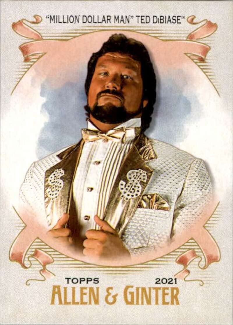 2021 Topps Heritage WWE Allen and Ginter #AG-15 Million Dollar Man Ted DiBiase Wrestling Trading Card