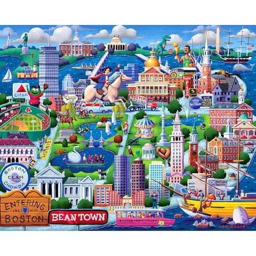 Boardwalk Puzzle Company Jigsaw Puzzle, Boston, 500 Piece