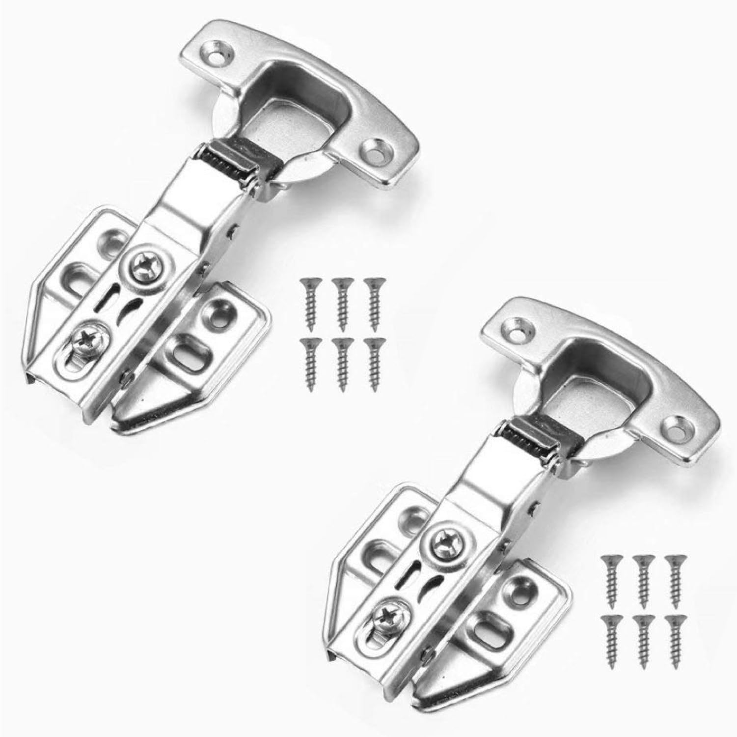 Amazon.co.jp: 2個セット スライド蝶番 35ミリ 半かぶせ ネジ付き