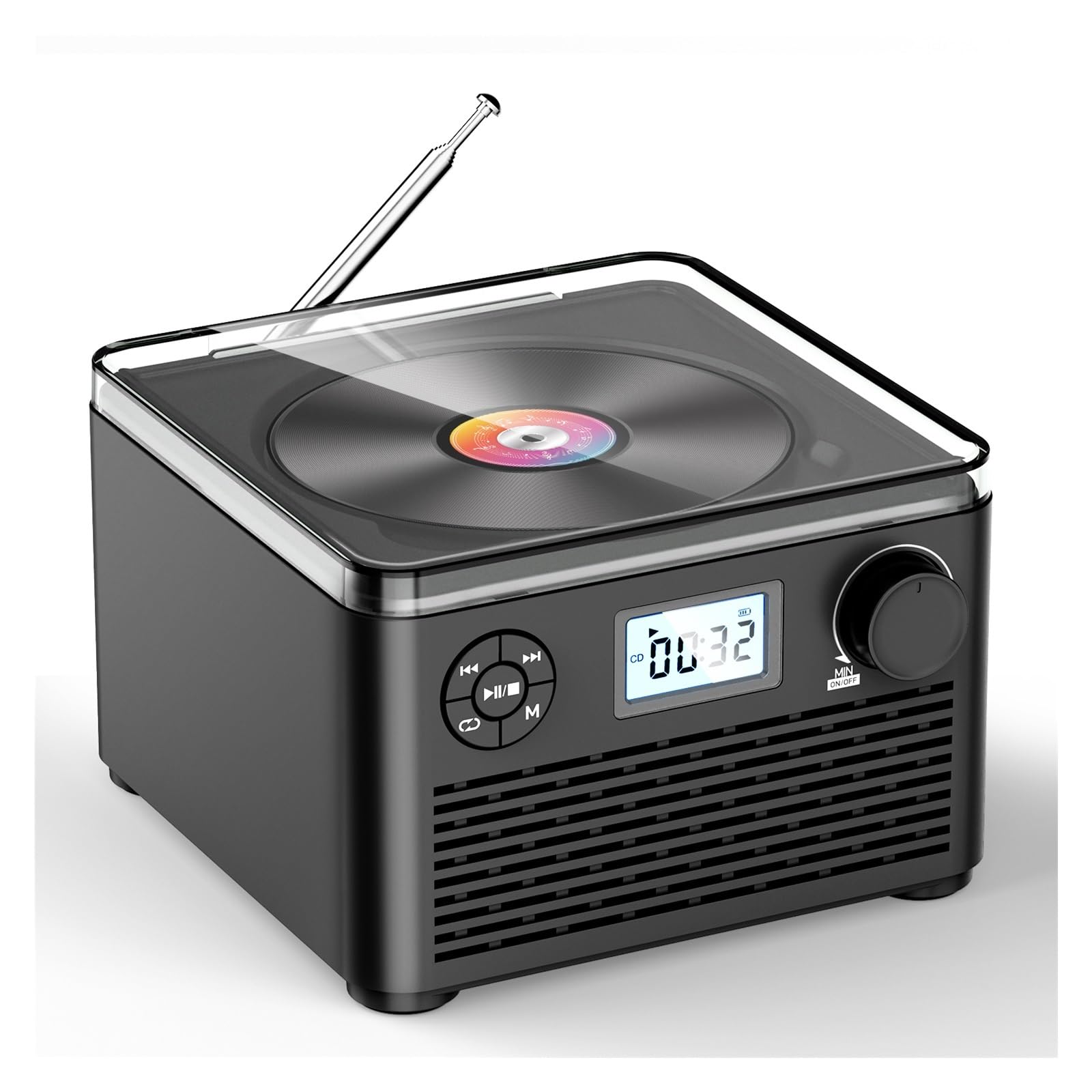Lettore DVD, Lettore CD portatile con altoparlanti integrati - ricaricabile Bluetooth radio FM USB MP3
