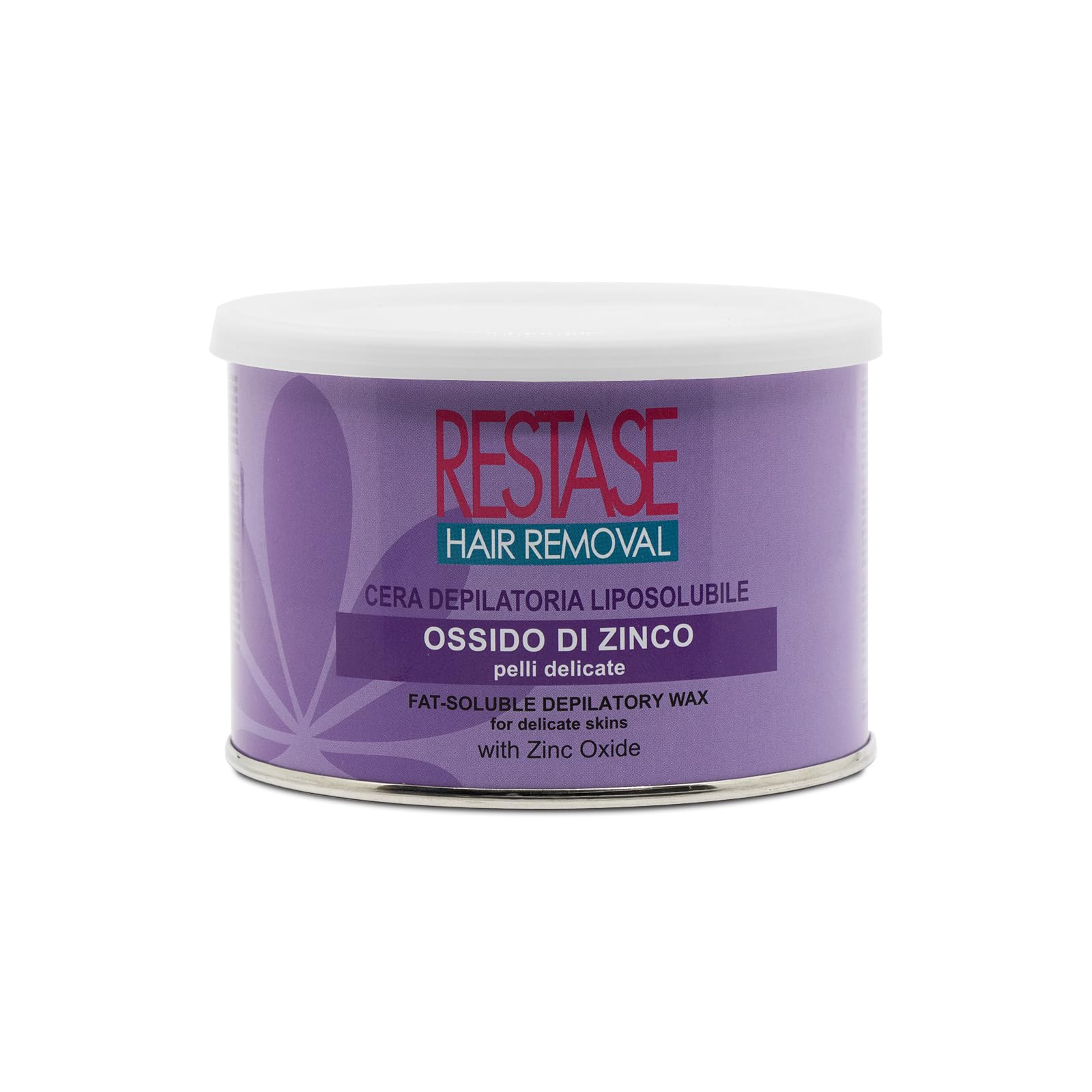 RESTASE | Liposoluble Depilatory Wax, Zinc Oxide, Delicate Skins, 400 ml, Made in Italy