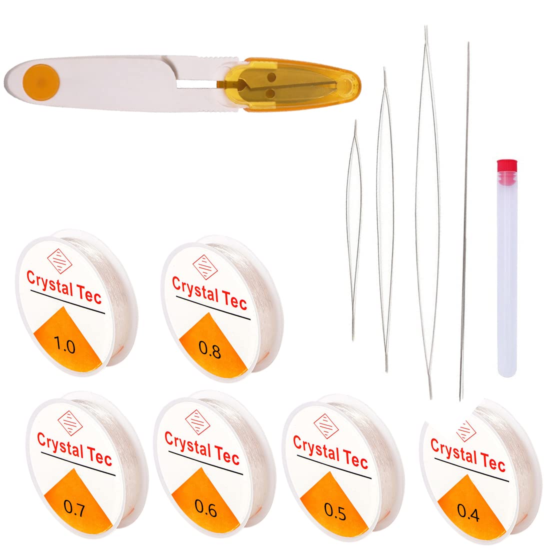 Filo Elastico Trasparente Per Braccialetti - 3 Rotoli Con Forbici E Ago, Per Creazioni Con Perle - Foto 3