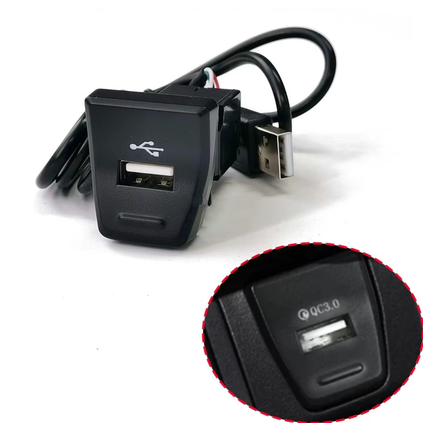Toma Auxiliar USB Compatible Con Toyota Para Rav4 2019 2020 Toma De Interfaz Audio Para Cargador De Coche Interior Rápido Partes Coche