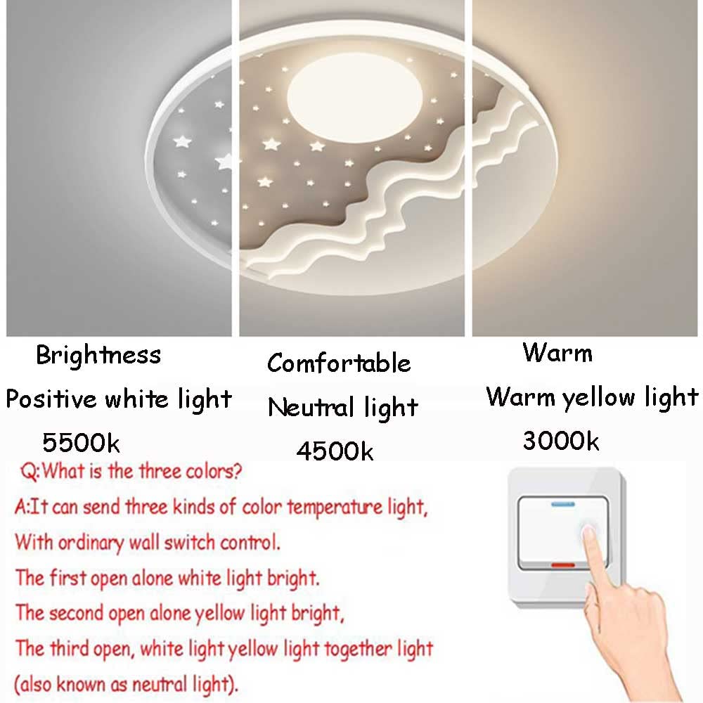 Moon & Star Ceiling Light – 15.75