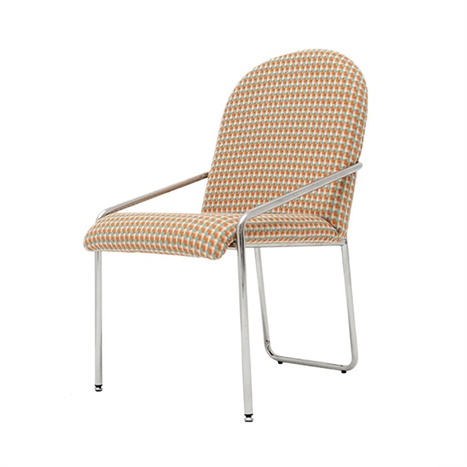 Chaise de Cuisine Chaises de Salle à Manger en Velours, Chaise Cuisine rembourrée avec Dossier et Pieds métal for Salon, réception, d'attente, Chambres Coucher(Orange)