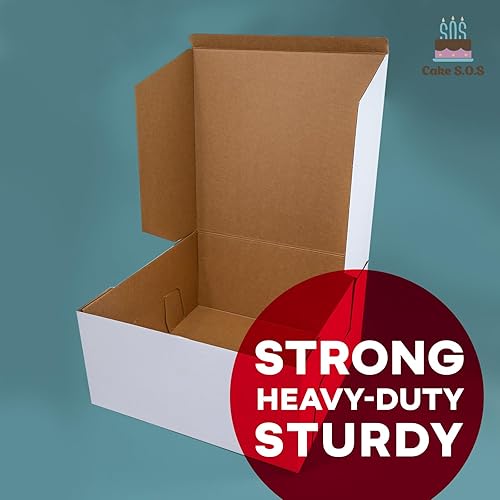 Miniatura 2 de Cajas de pastel de papel kraft resistentes de 14 x 14 x 6 pulgadas  35.56 x 35.56 x 15.24