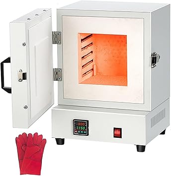 Electric Kiln for Pottery at Home Featuring Digital Temperature Display and 2102F/1150C Heating, 2000W Compact Oven for Home Pottery, Enamel Melting, Wax Burnout, Ceramic Firing