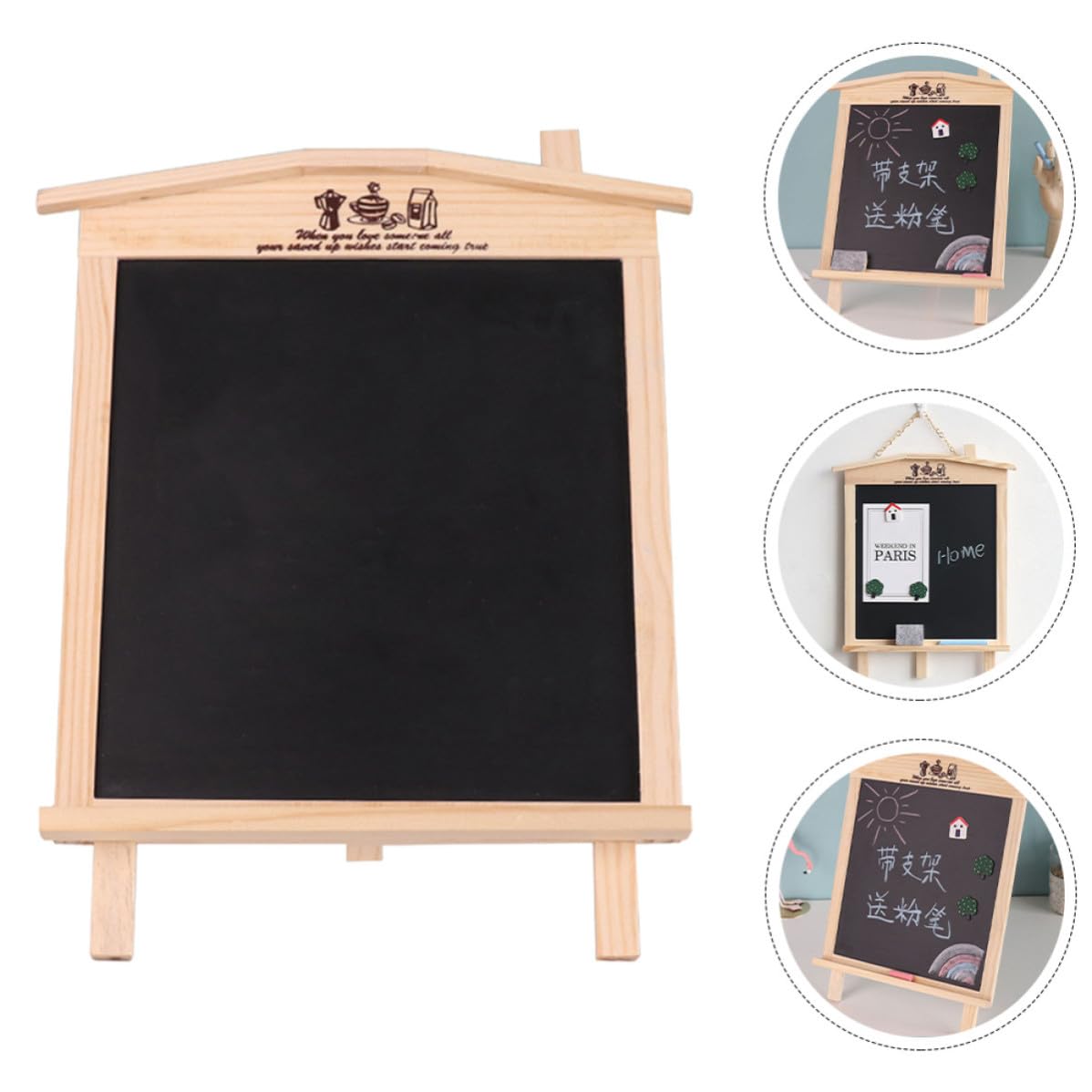 Magnetische Haushalts Kreidetafel mit Schwarzer Oberfläche und Feiner Kantenverarbeitung Multifunktionale Nachrichtentafel zum Beschriften im Haushalt