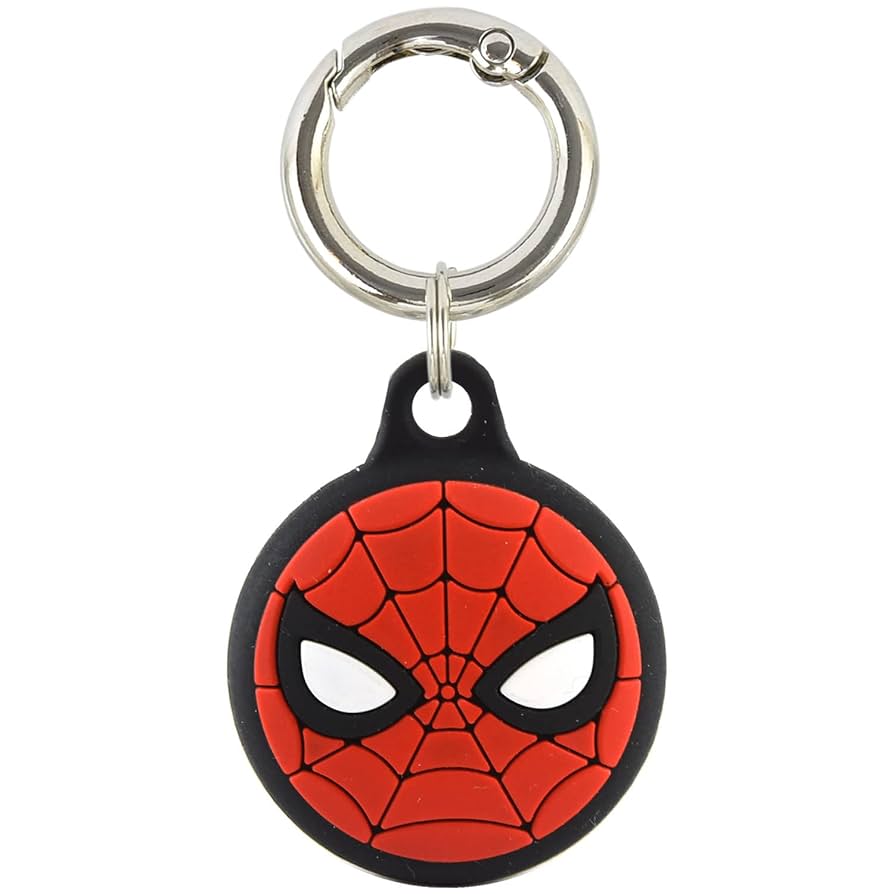 スパイダーマン　air tag ケース Amazon.com: Marvel Spiderman AirTag Holder Keychain Case