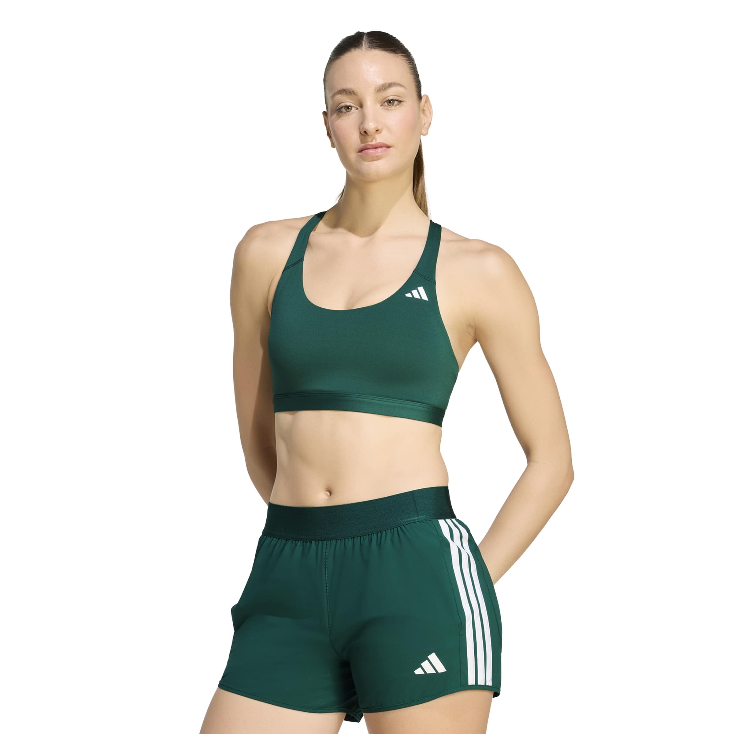 adidas Kobiety Optime Essentials Workout Medium Support Bra, collegiate green, M