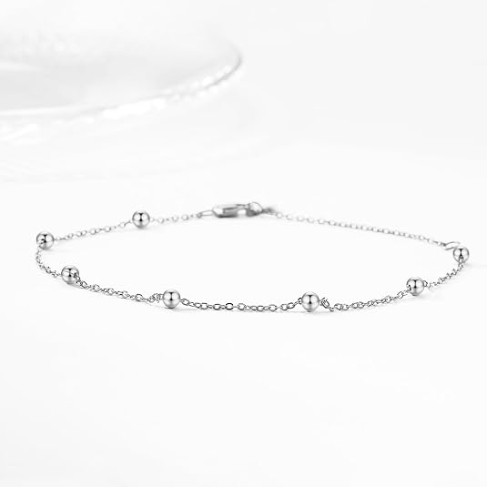 Thin Chain Bead Ball Bracelet 