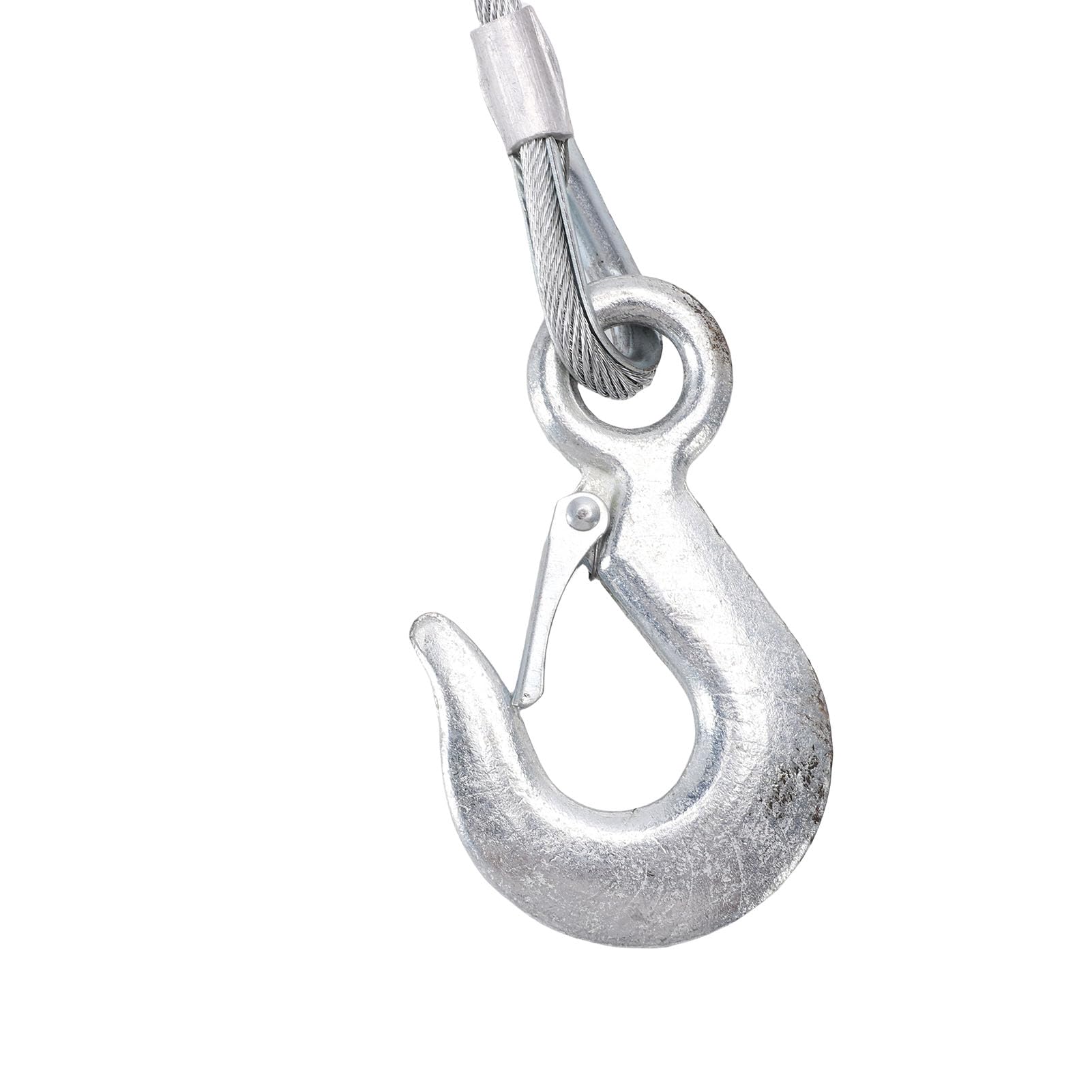 LICAEVEY Cable de Cabrestante, Rodamiento de Carga de 6 Mm, 30 M, 17637 LB, Acero Universal Antitorsión para Grúa y Camión de Remolque