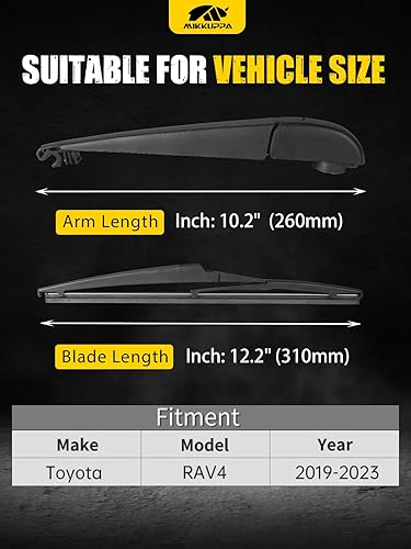 Vista 96 de MIKKUPPA Reemplazo de limpiaparabrisas trasero para Ford Focus Juego de limpiaparabrisas trasero, 2012-2018, montaje de accesorios