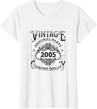 T-shirt Vintage édition Limitée 2005 – Cadeau Anniversaire Pour Né(e) En 2005