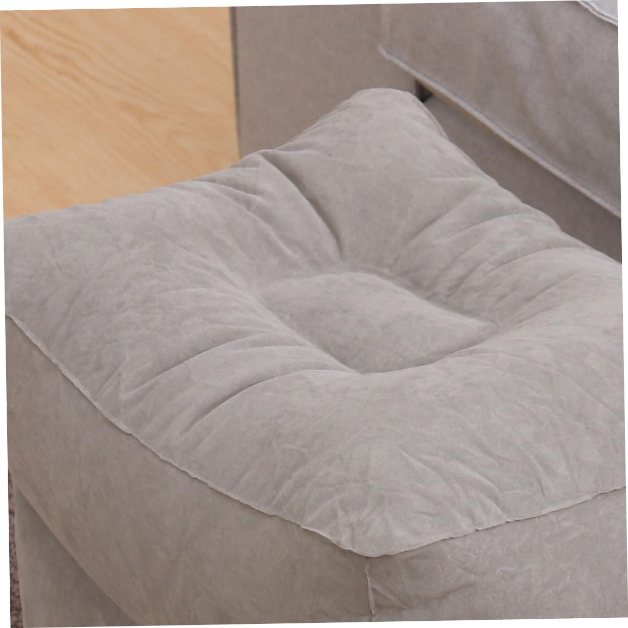 Uonlytech Poggiapiedi Gonfiabile per Viaggio Cuscino Poggiapiedi in Pvc Tessuto Floccato Regolabile in Tre Altezze per Aerei Auto Treni Ufficio Casa Facilita Relax Piedi Gambe Migliora