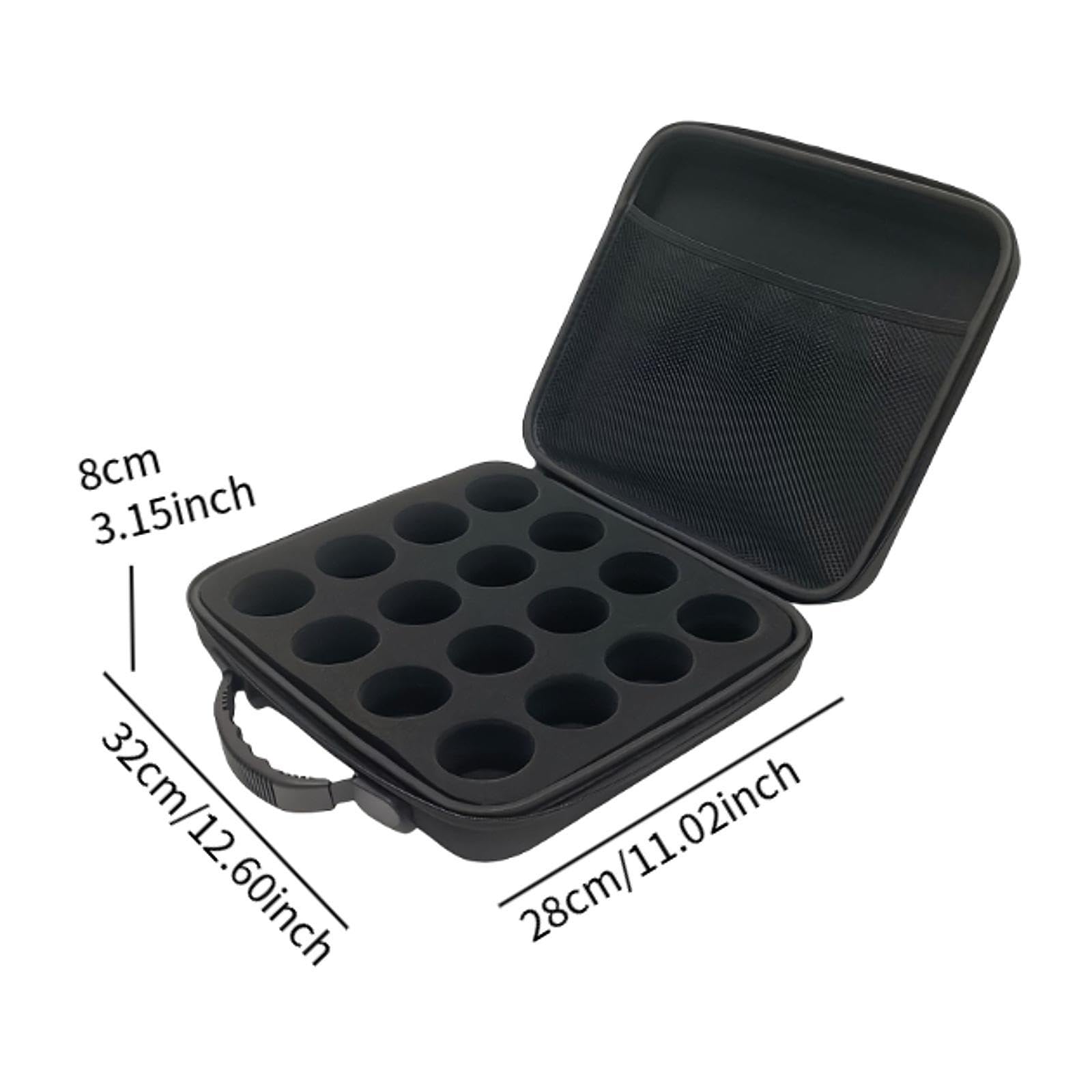 Harilla Estuche de Transporte para Bolas de Billar, Caja de Almacenamiento, Ligero, Cremallera, Acolchado