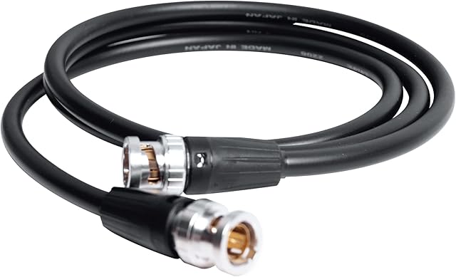 DF DIGITALFOTO HDSDI-BK Canare LV-61S, BNC Male to Male, 75 Ω, 3G 6G 12G-SDI (UHD20m 4K SDI Coaxial Cable for 4K Video Camera 1M, Black