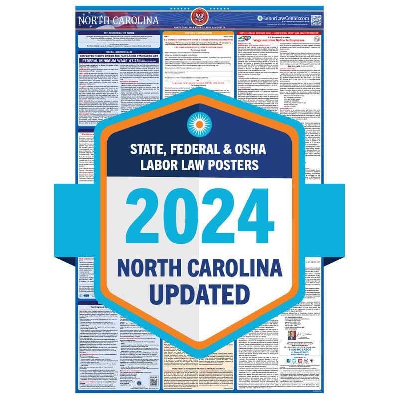 Amazon.com : 2024 Latest North Dakota Labor Law Poster - State, Federal,  OSHA Compliant - Workplace Required Posting for Employees - English  Employment Poster- UV Laminated Waterproof - 25.5" x 40”- English : Prints  : Office Products