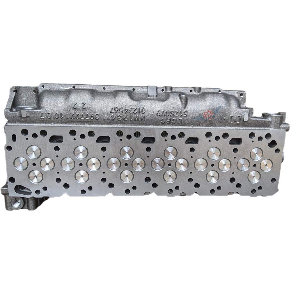 DK Cylinder Head Complete with Valves & Head Gasket DK Studs - Compatible with Cummins Dodge Ram 6.7L 2007-2017 Common Rail Cummins Diesel