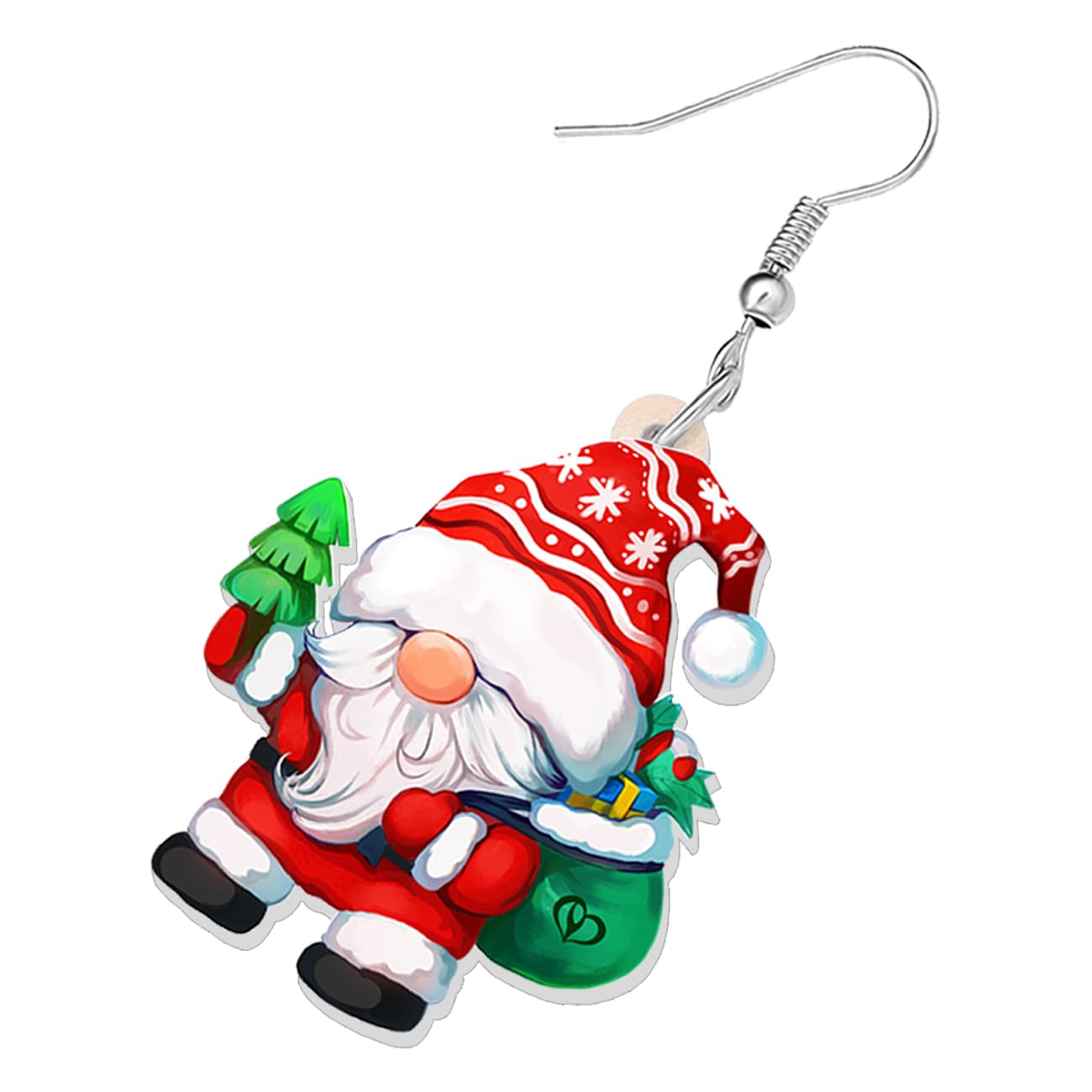 LONYOO Christmas Santa Claus Earrings Dangle Charms Christmas Jewellery for Women Girls Festival Gifts (Multi) - Image 4