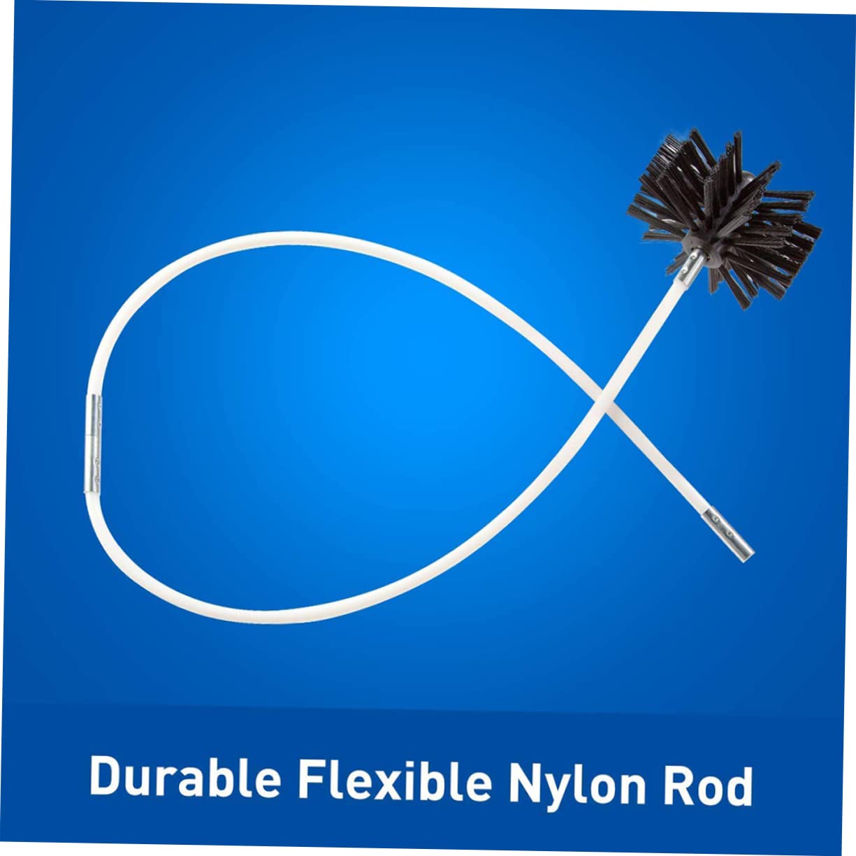 TOPBATHY Scovolino Canne Fumarie in Nylon Manico in Legno per Pulizia Efficiente di Condotti e Scarichi Asciugatrice, Rimuove Lanugine e Polvere Set 9 Aste Flessibili