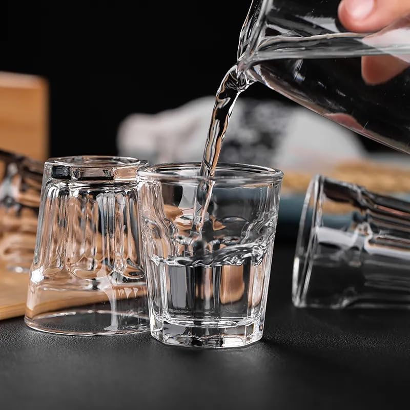 Image of WRINGO Shot Glass for Espressos, Spirits & Liquors,Whiskey, Vodka Shot, Tequila Shot, Wine Tasting, Cocktail Pour, Bar Accessory & Home Decor Parties Glasses Set of 6 (WR-01)
