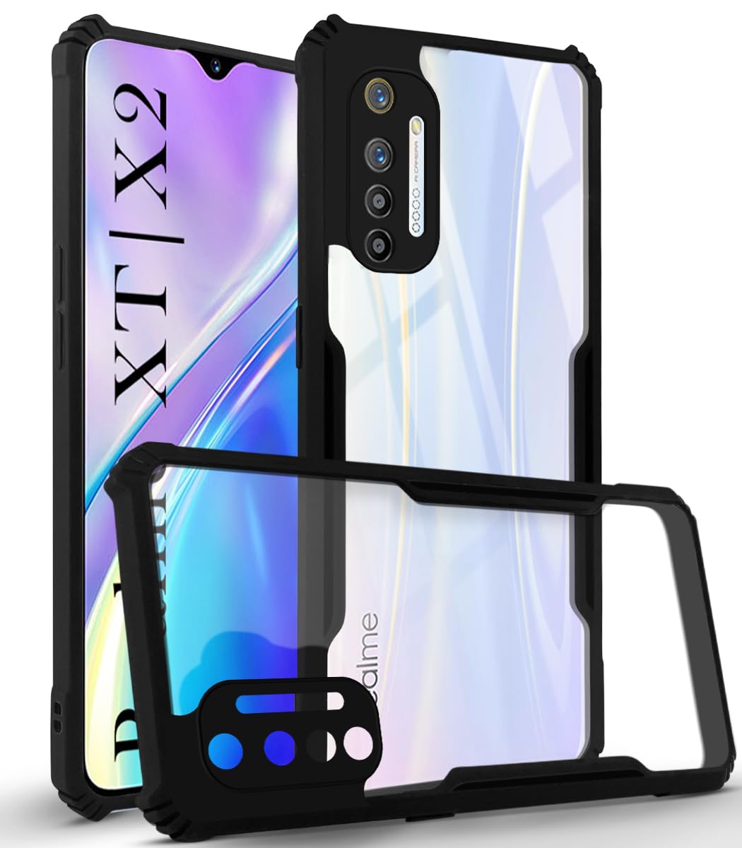 Jkobi Back Cover Case for Realme XT | Realme X2 (Shockproof with Polycarbonate Clear Panel | Professional Black) (B0CH4M69BL) Amazon Price History, Amazon Price Tracker