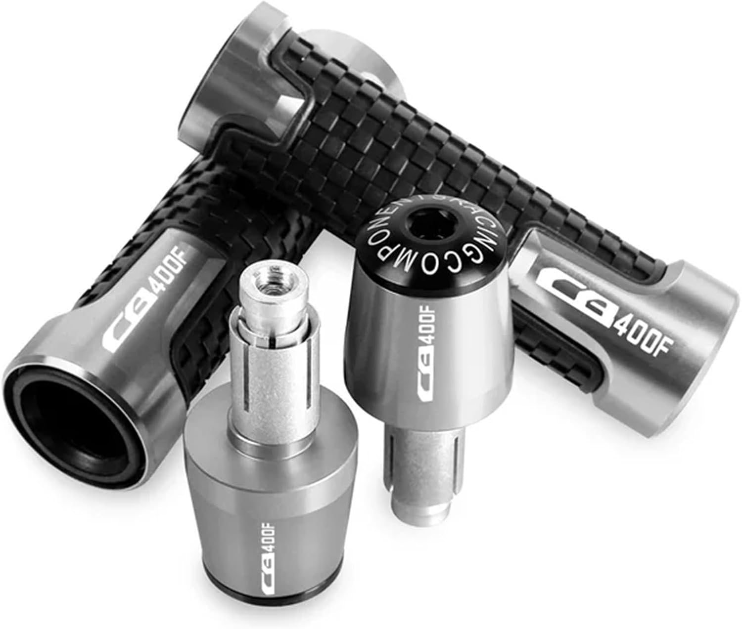 7/8 22mm Motorcycle Handlebar Grips Ends Handle Bar Cap Grip End Plugs For HONDA CB400F CB 400F 1989-2022(1/B-GREEN)